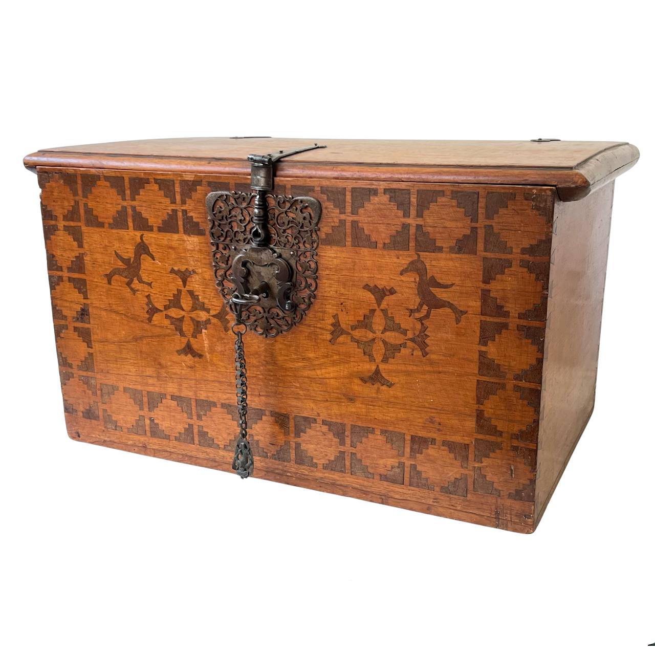 Antique Marquetry Blanket Chest