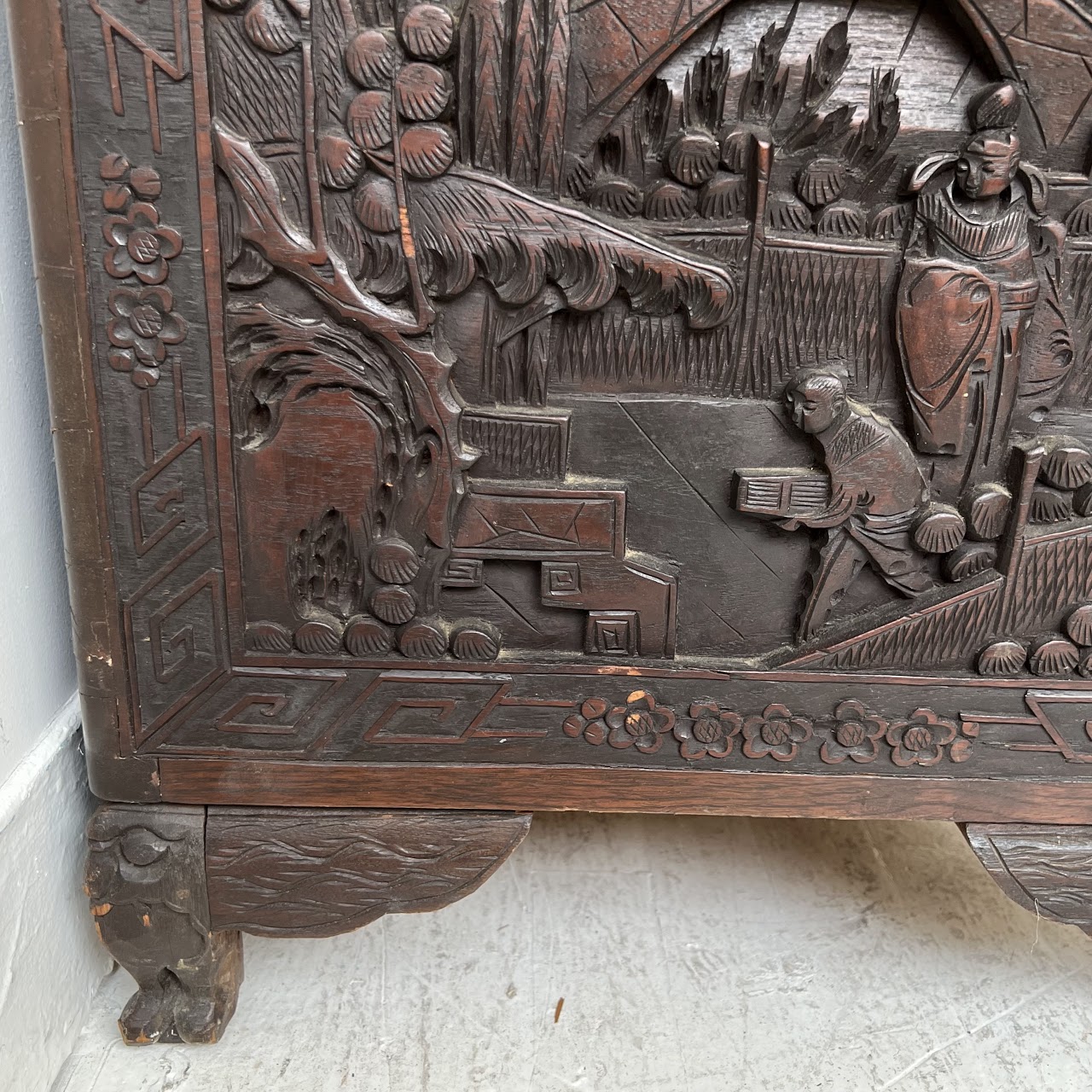 Chinese Carved Camphor Chest