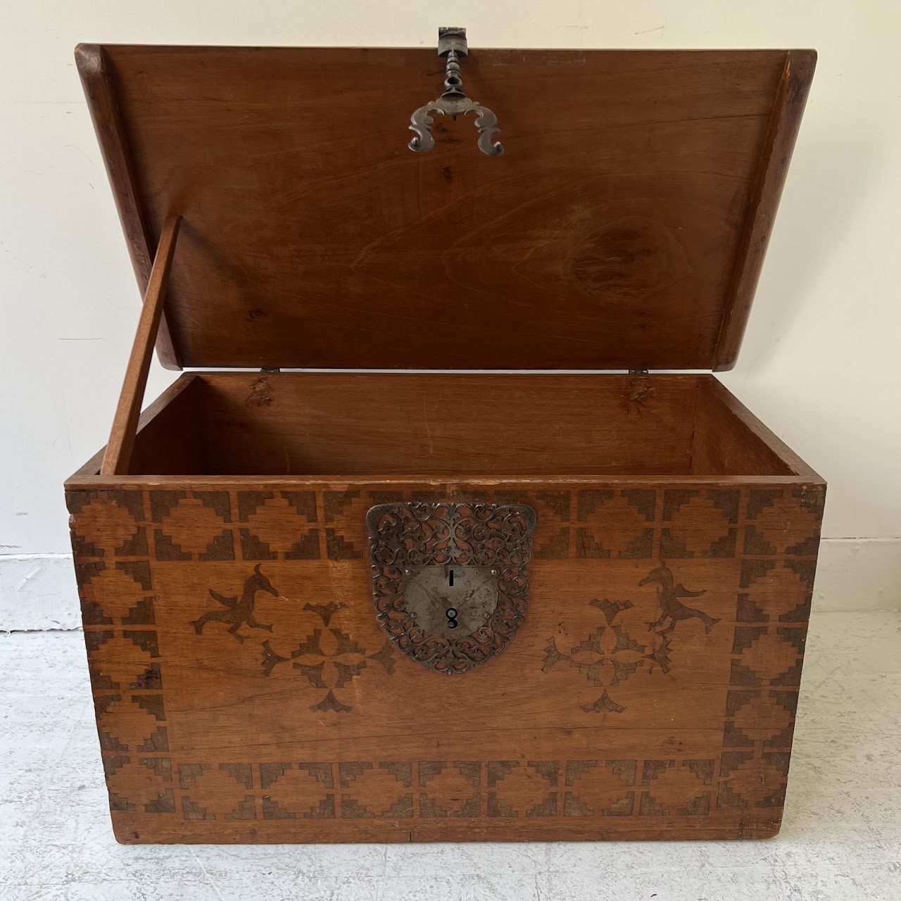 Antique Marquetry Blanket Chest