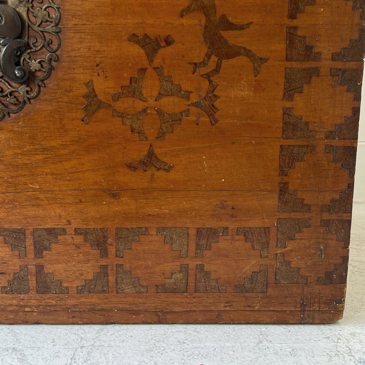 Antique Marquetry Blanket Chest