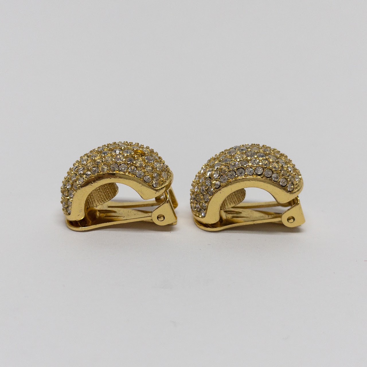 Christian Dior Rhinestone Clip Earrings