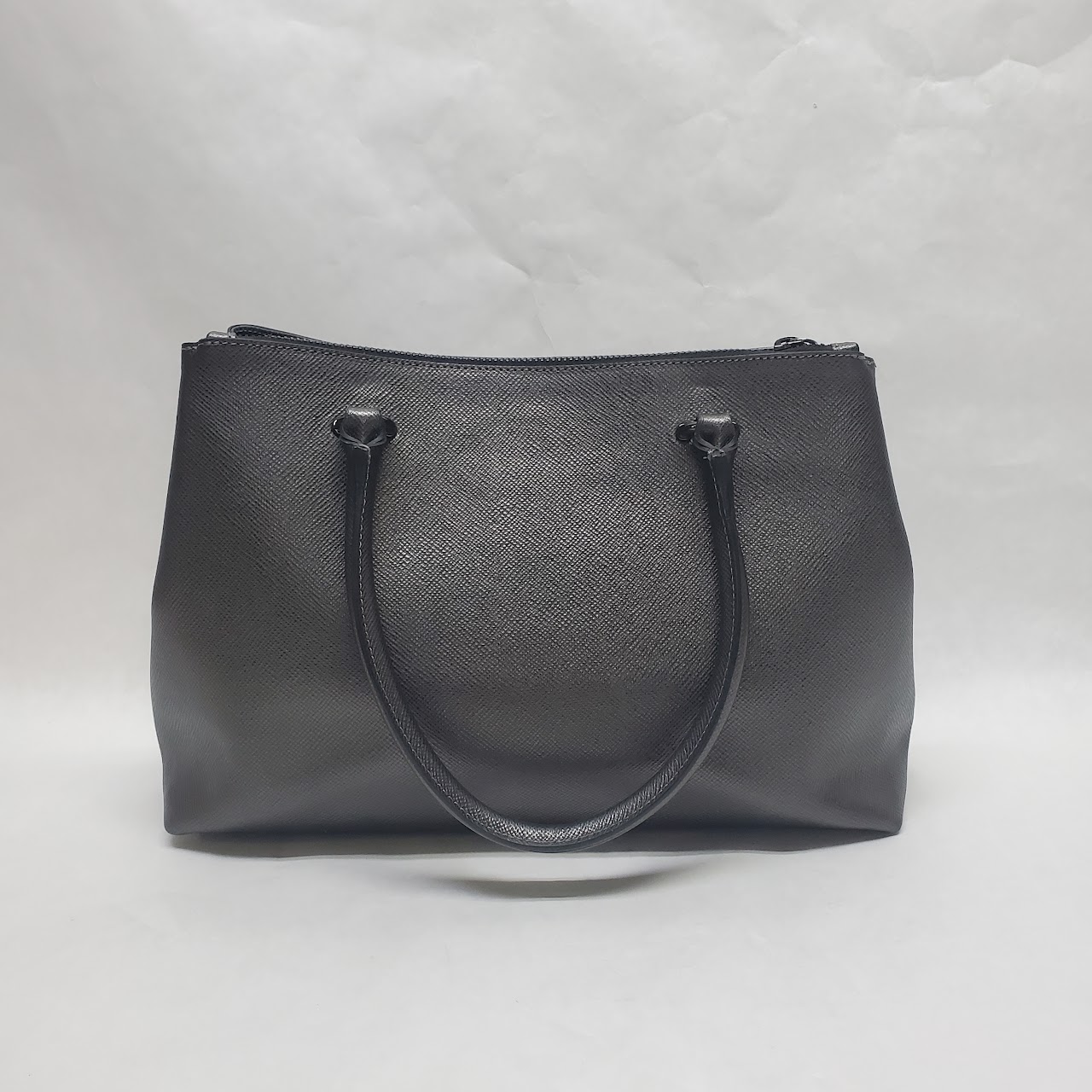 Maud Frizon Grey Leather Satchel