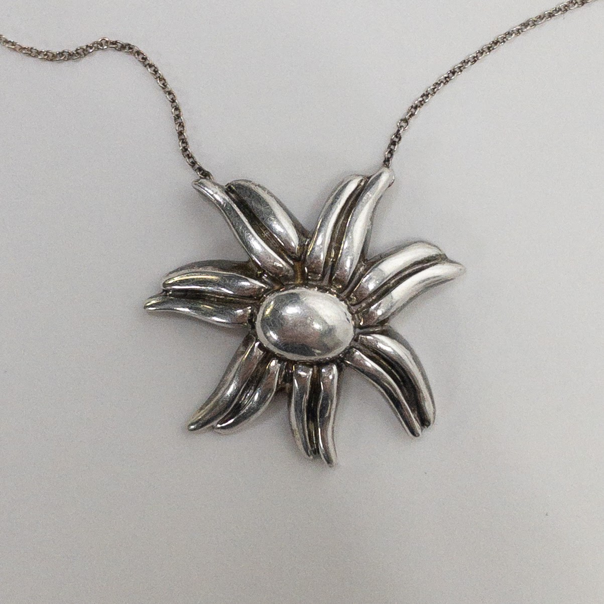 Tiffany & Co. Sterling Silver Necklace & Sun Pendant
