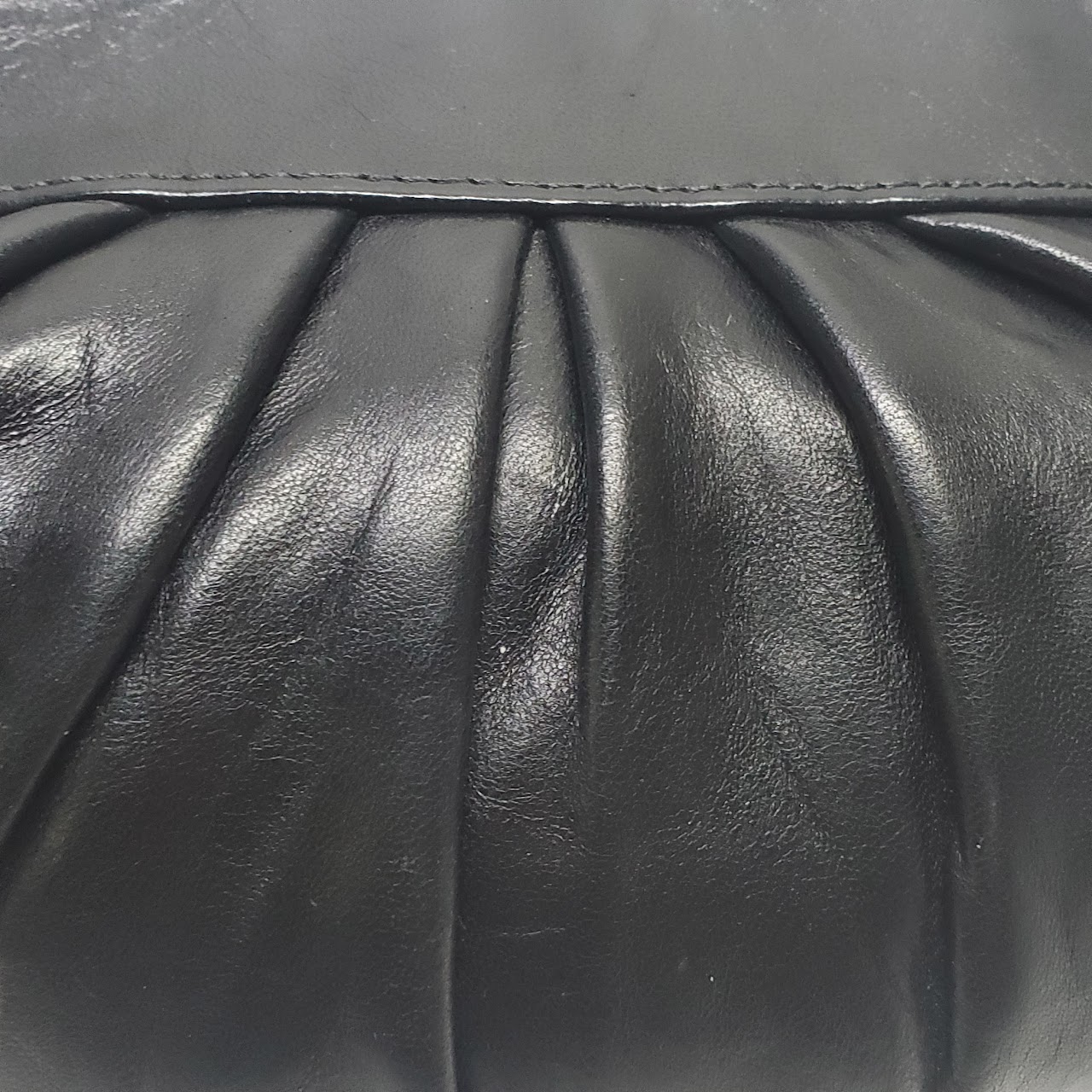 Lauren Merkin Pleated Leather Clutch