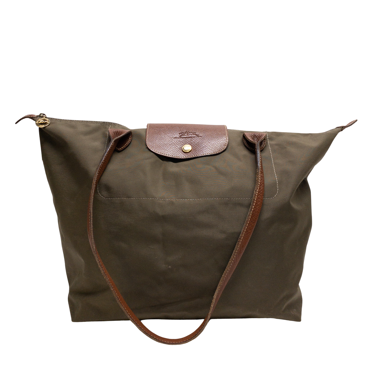 Longchamp Olive Nylon Tote