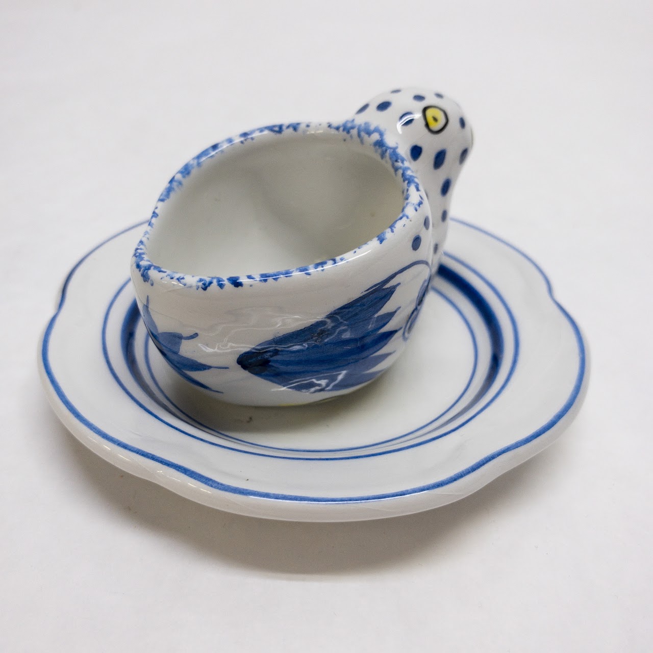 Tiffany & Co. Majolica Egg Cup Pair