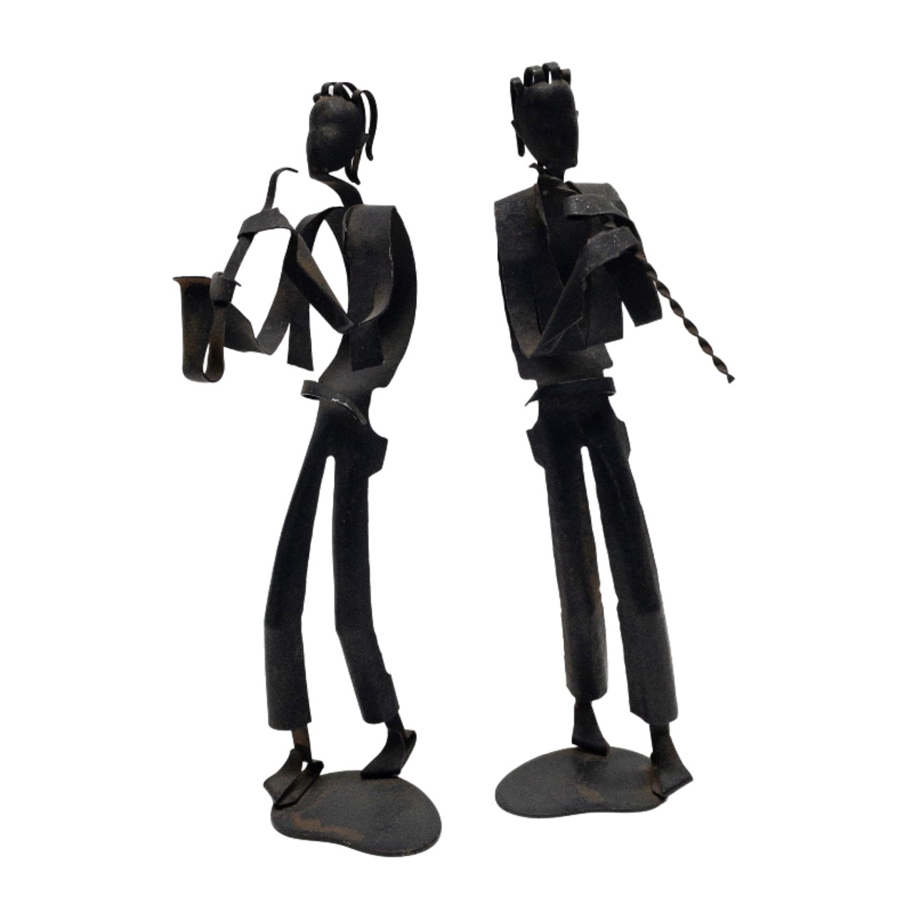 West Berlin Iron Jazz Sculpture Pair