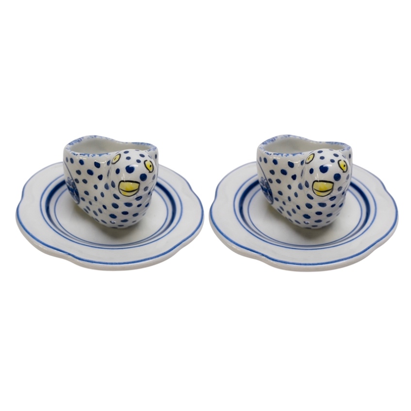 Tiffany & Co. Majolica Egg Cup Pair