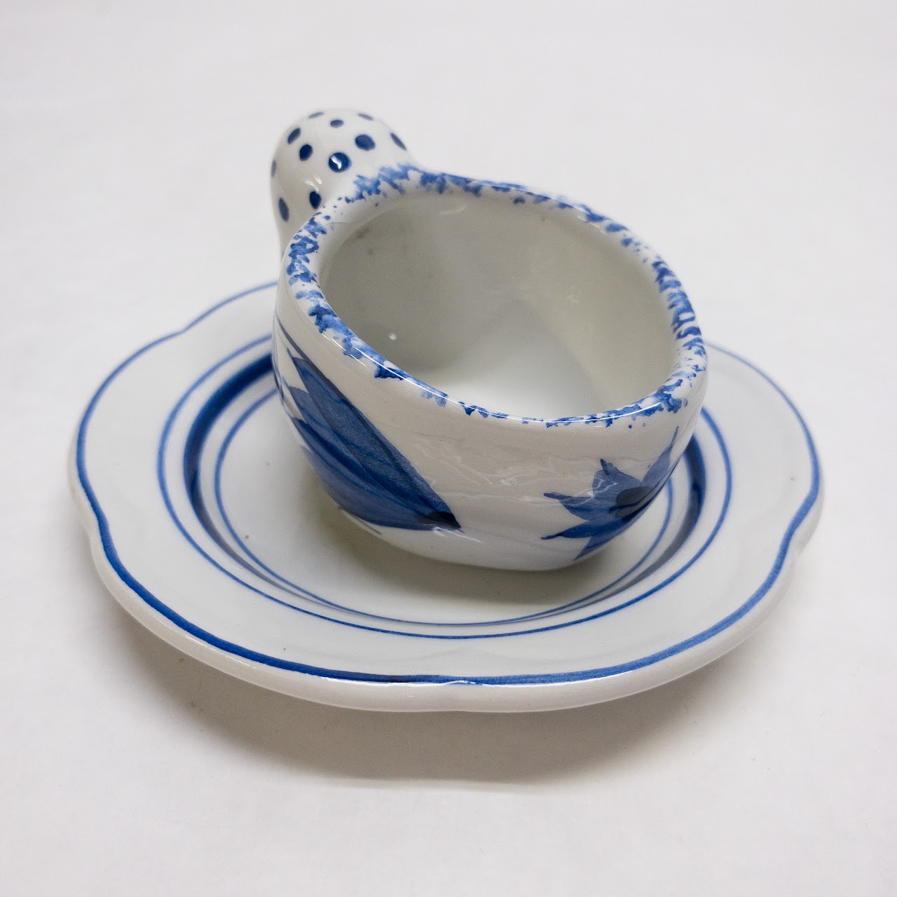 Tiffany & Co. Majolica Egg Cup Pair