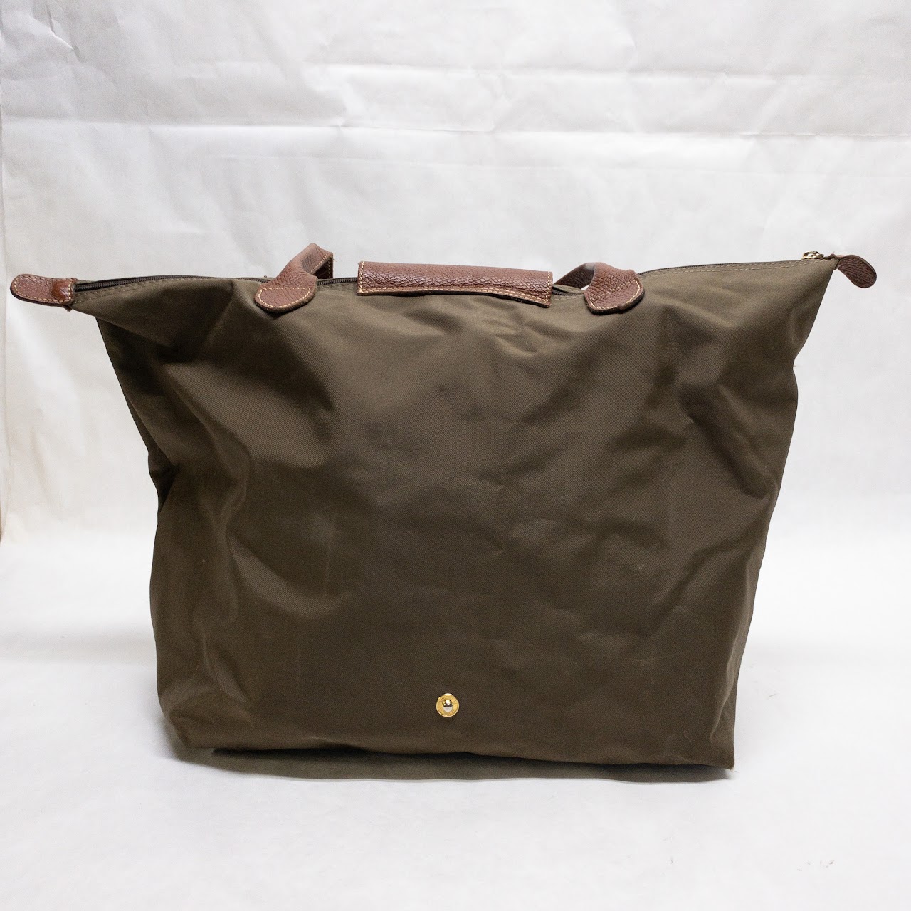 Longchamp Olive Nylon Tote