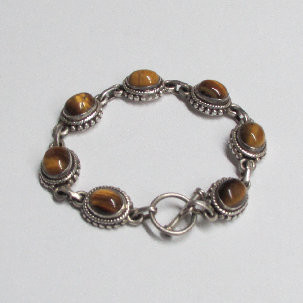 Sterling Silver & Tiger Eye Bracelet