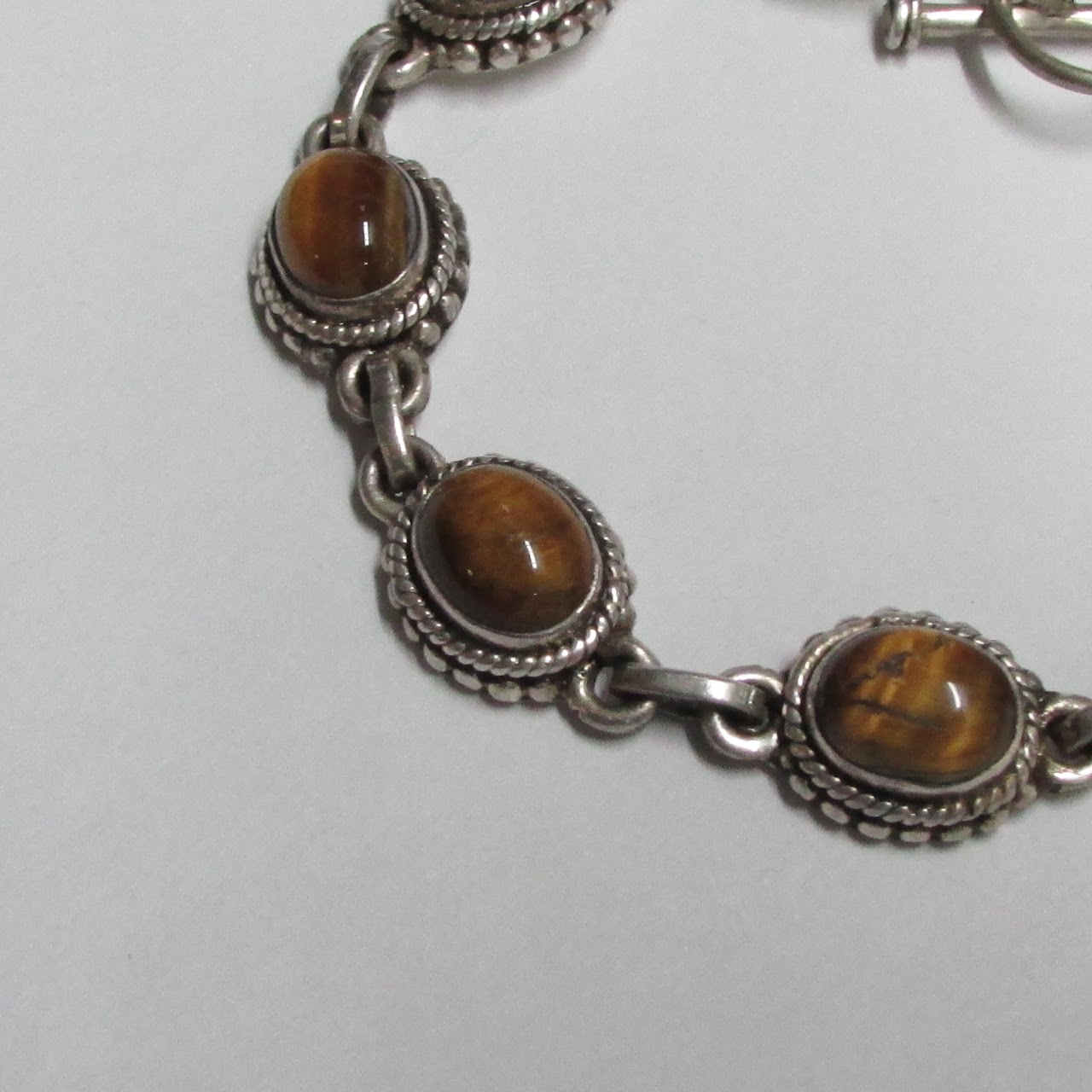 Sterling Silver & Tiger Eye Bracelet