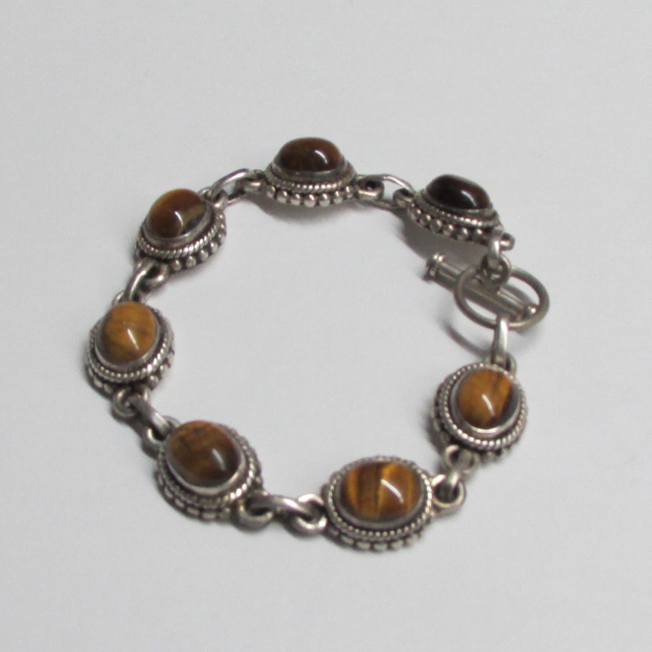 Sterling Silver & Tiger Eye Bracelet