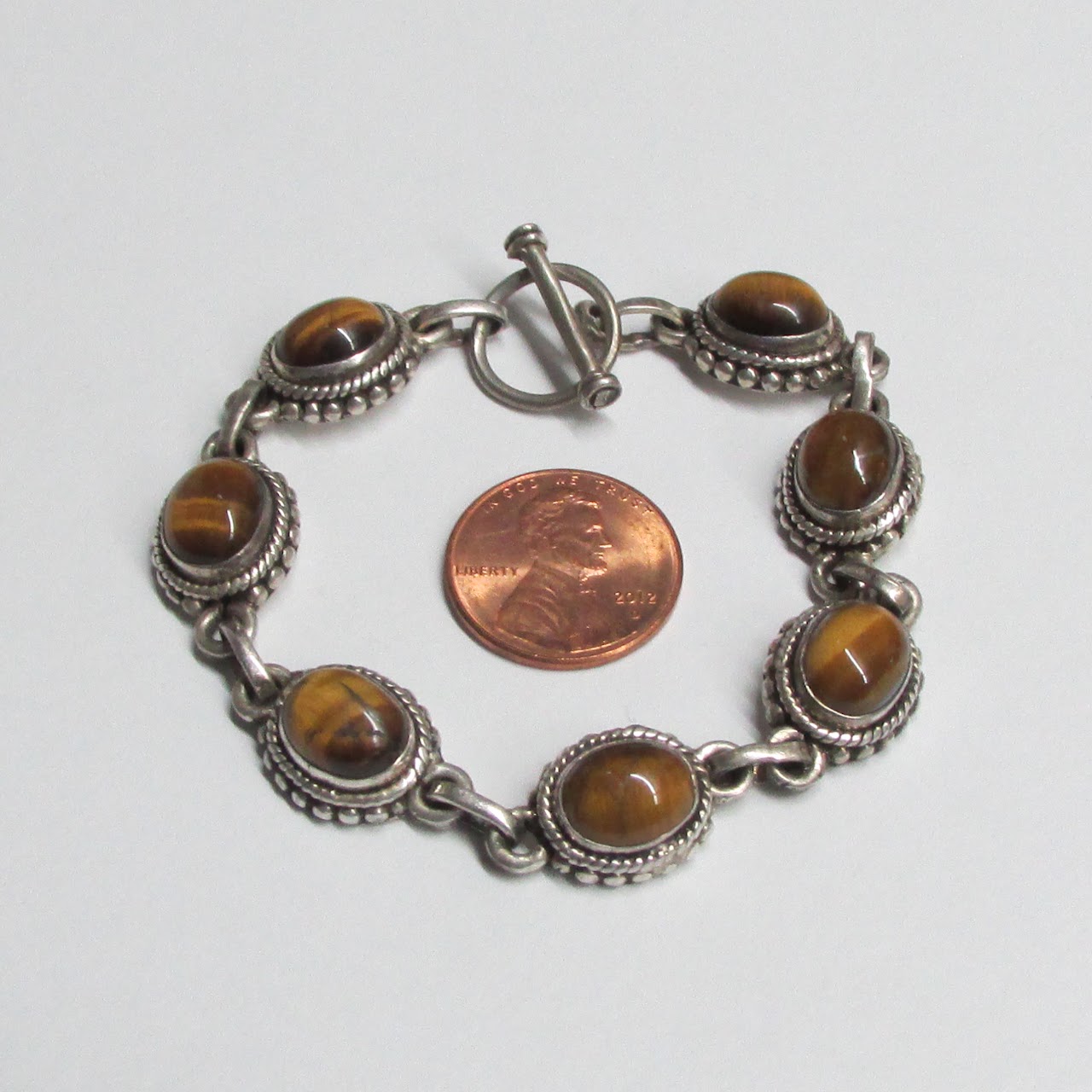 Sterling Silver & Tiger Eye Bracelet