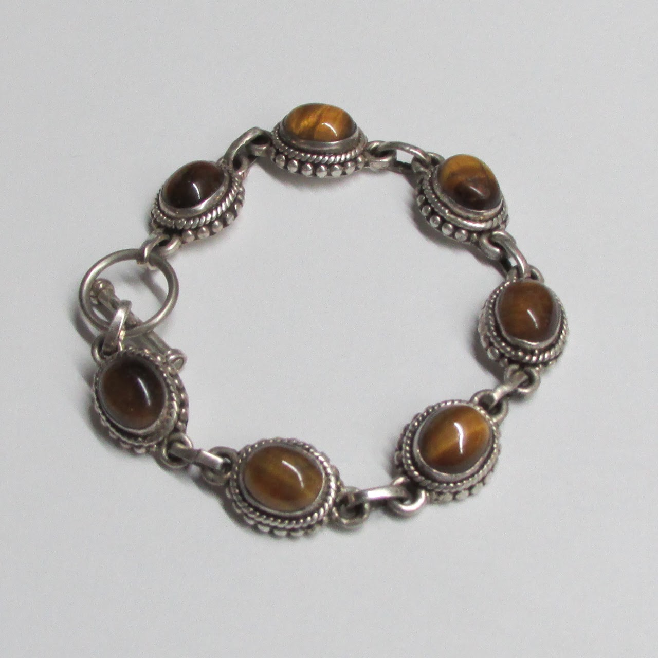 Sterling Silver & Tiger Eye Bracelet