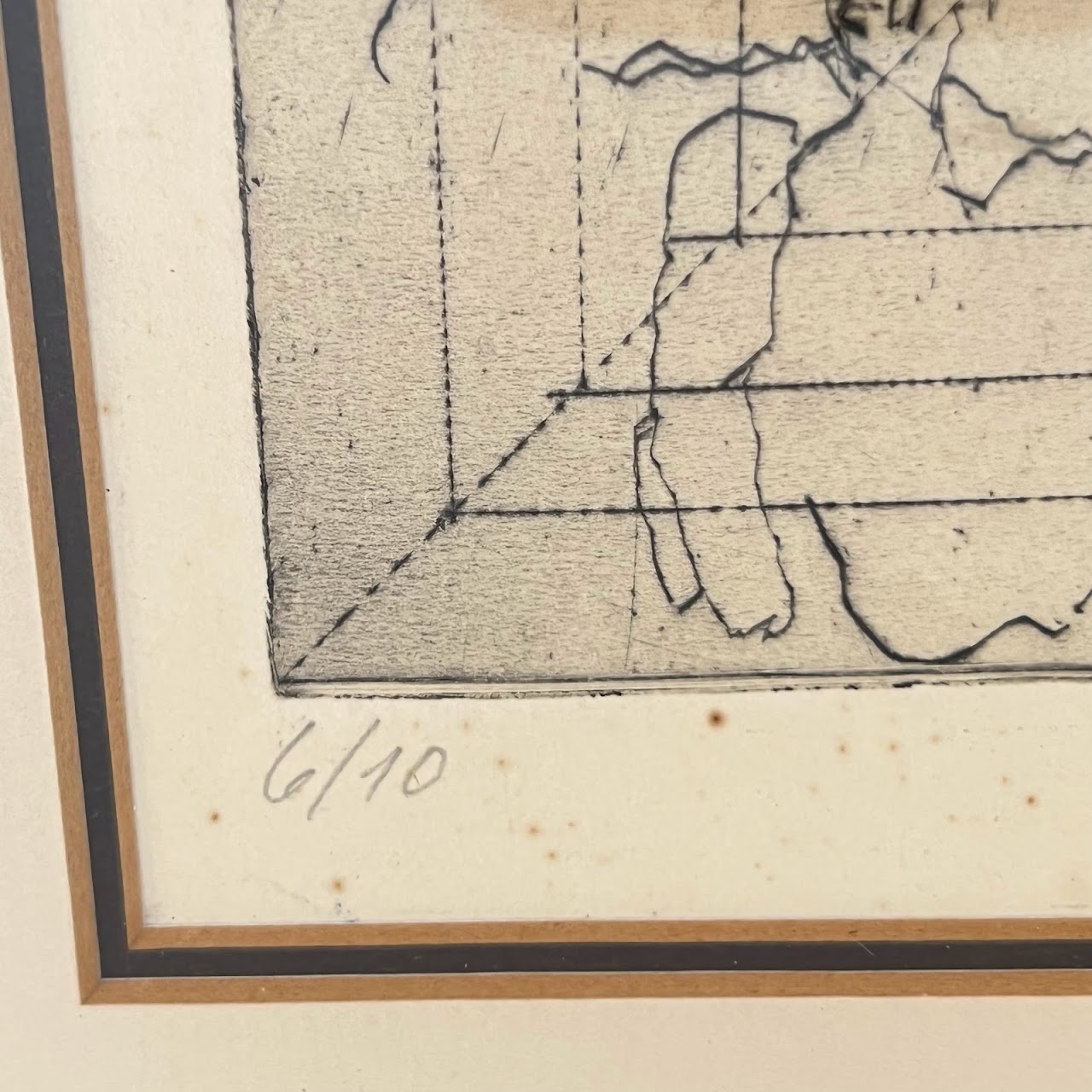 Adriena Šimotová Signed Czech Modernist Etching