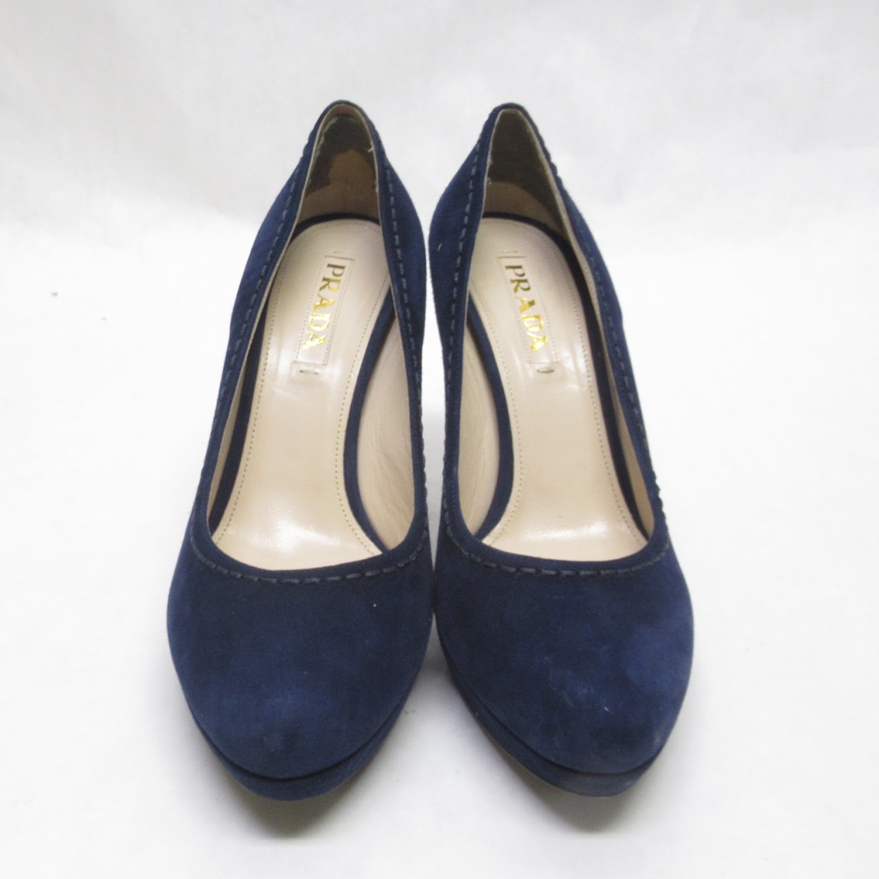 Prada Blue  Platform Pumps