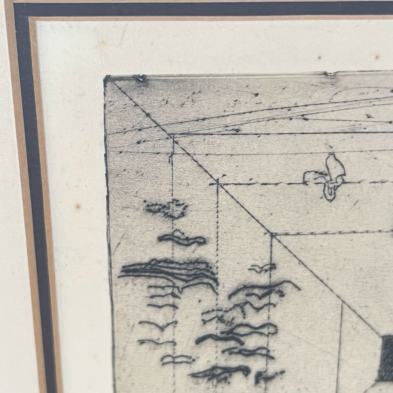 Adriena Šimotová Signed Czech Modernist Etching