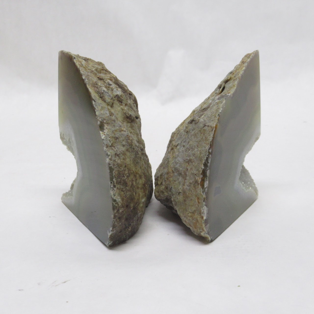 Green Agate Bookend Pair