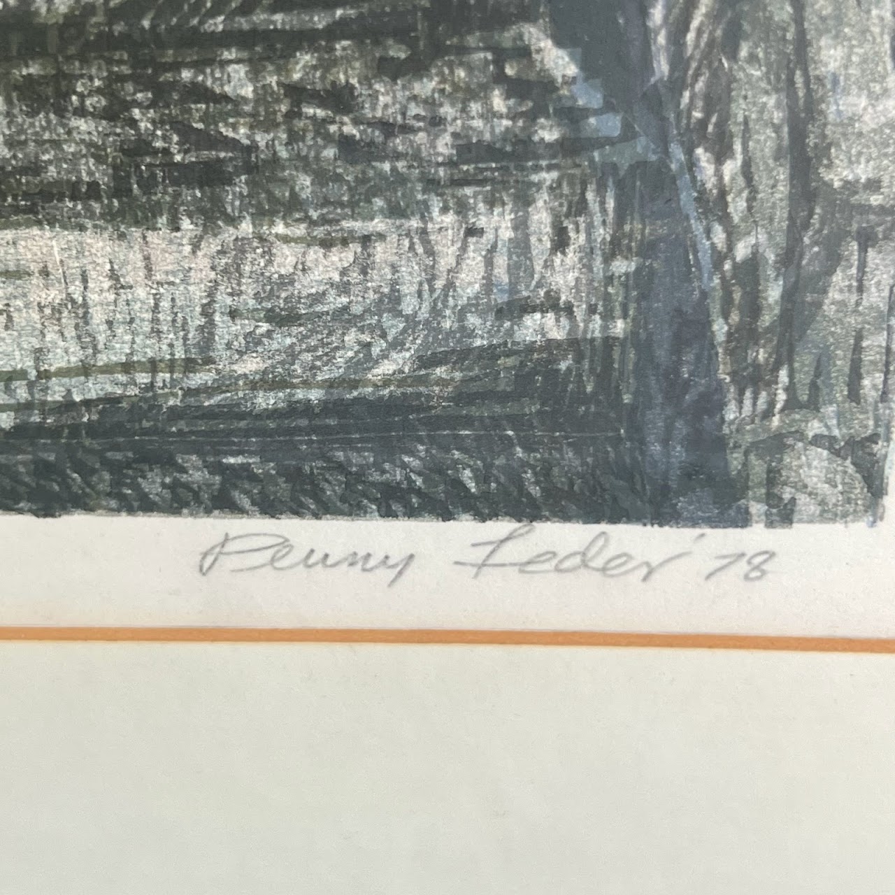 Penny Feder Signed 'Steps' Lithograph