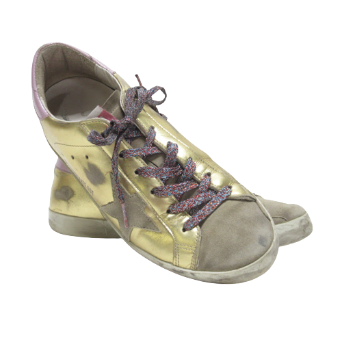 Golden Goose Deluxe Brand  Metallic Super-Star Sneakers