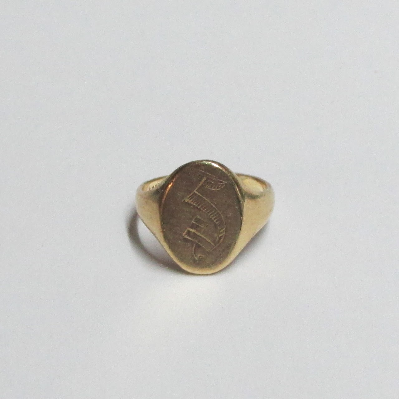 14K Gold Monogrammed Ring