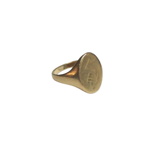 14K Gold Monogrammed Ring