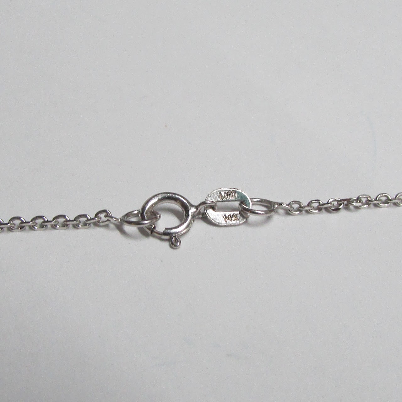 14K White Gold Chain Necklace