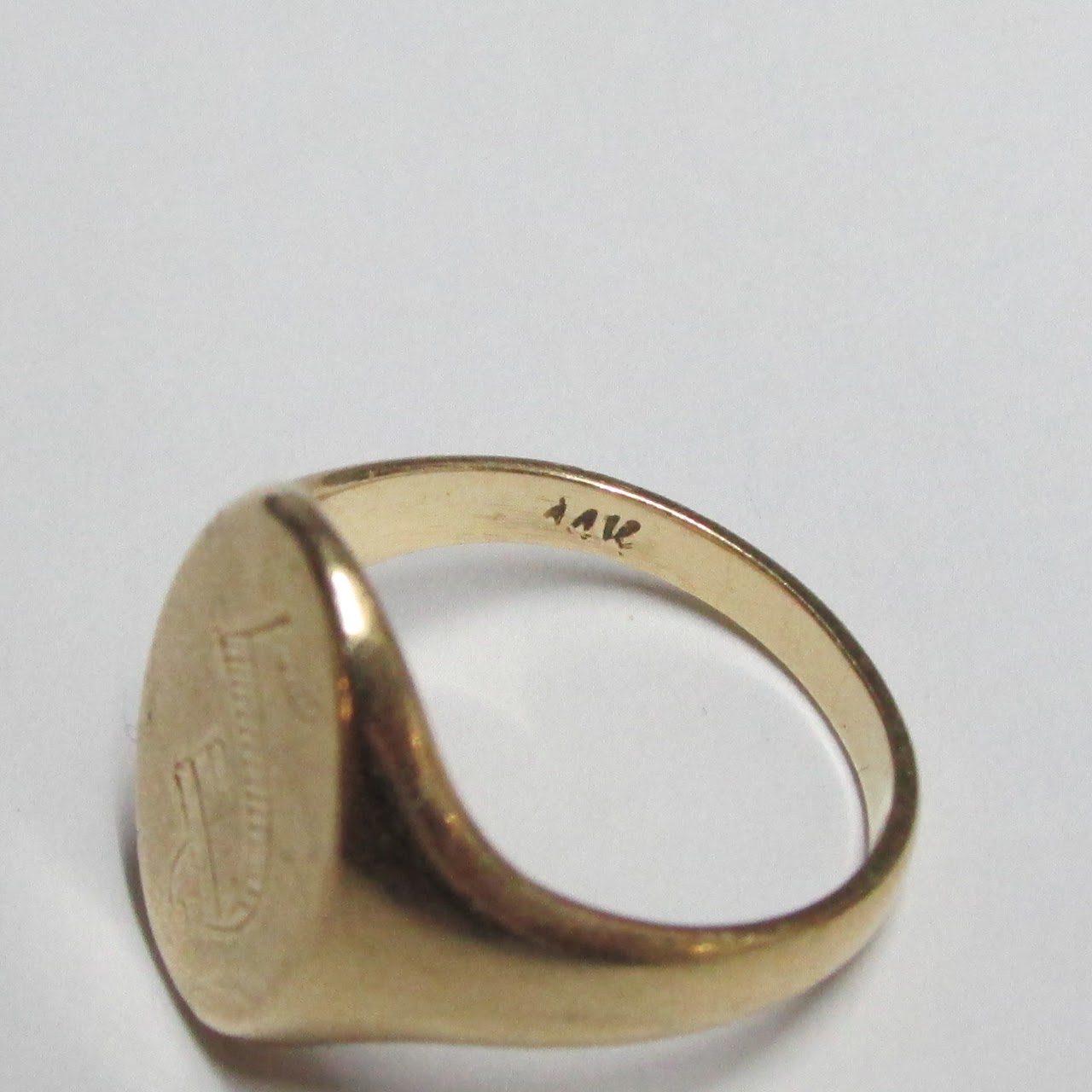 14K Gold Monogrammed Ring