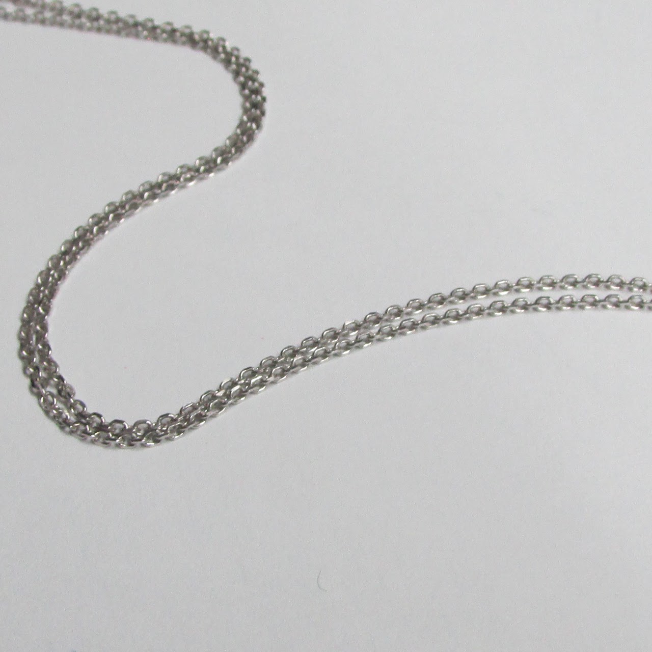 14K White Gold Chain Necklace