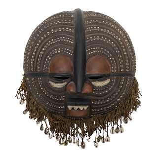 Luba Kifwebe Shell Trim Mask