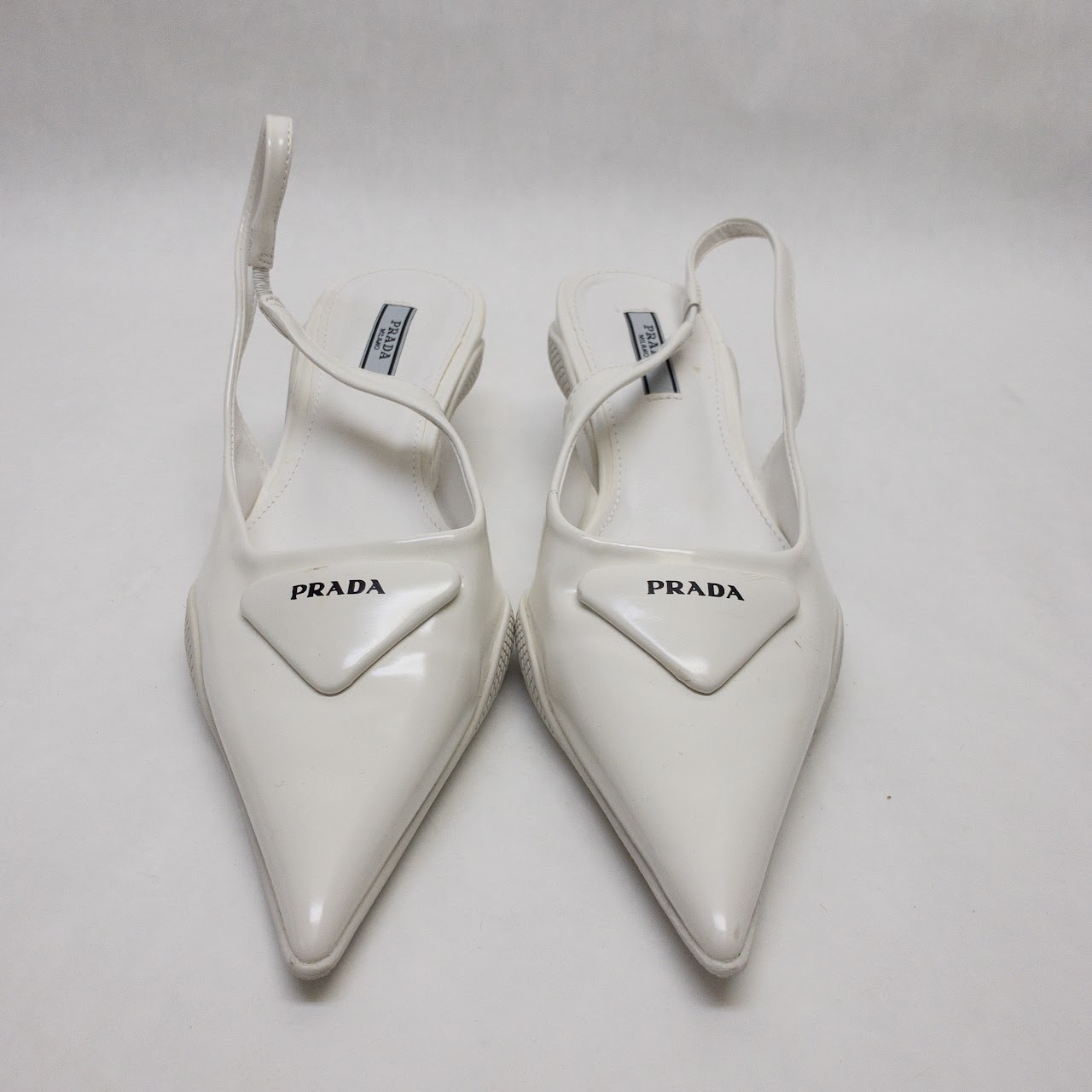 Prada Kitten Heel Slingback Pumps