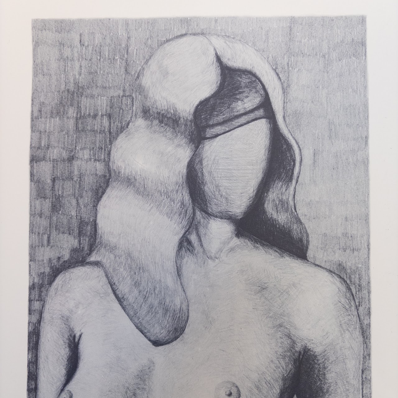 Surrealist Figural Signed Lithograph, 1975