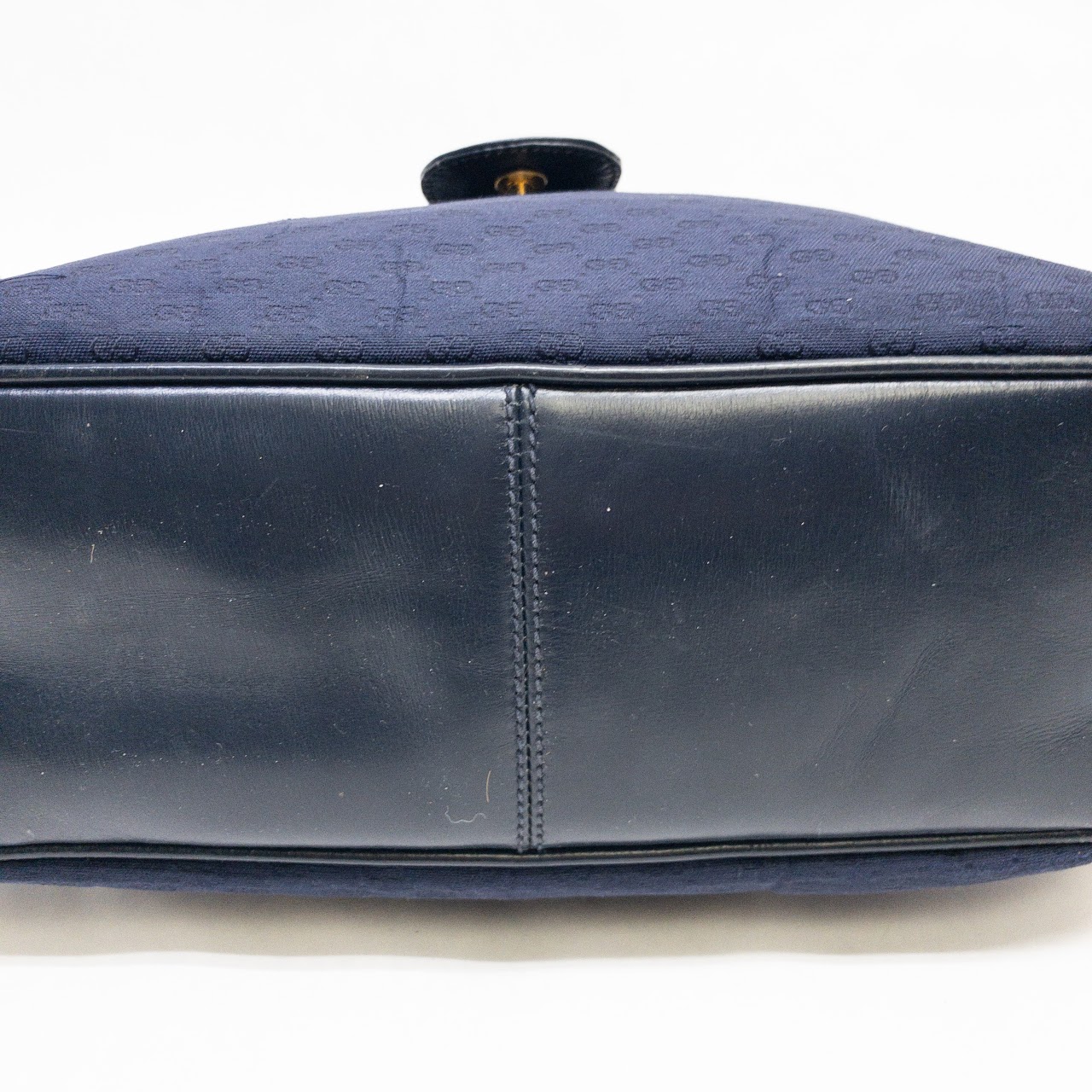 Gucci Navy Blue Micro GG Monogram Vintage Shoulder Bag