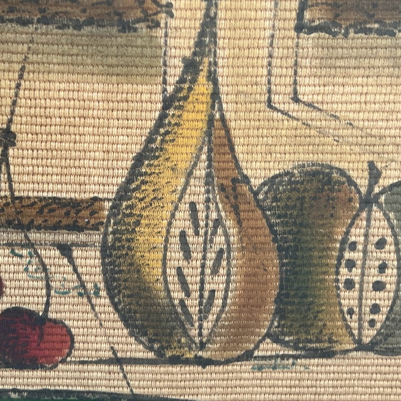 20th C. Italian School Painting on Textile