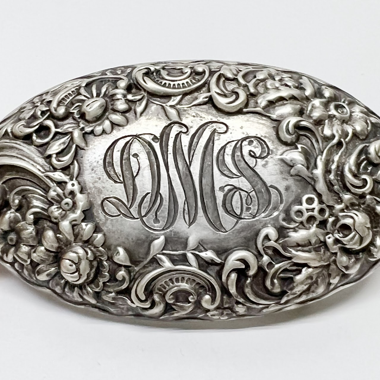 Sterling Silver Pair Of Monogrammed Belt Buckles