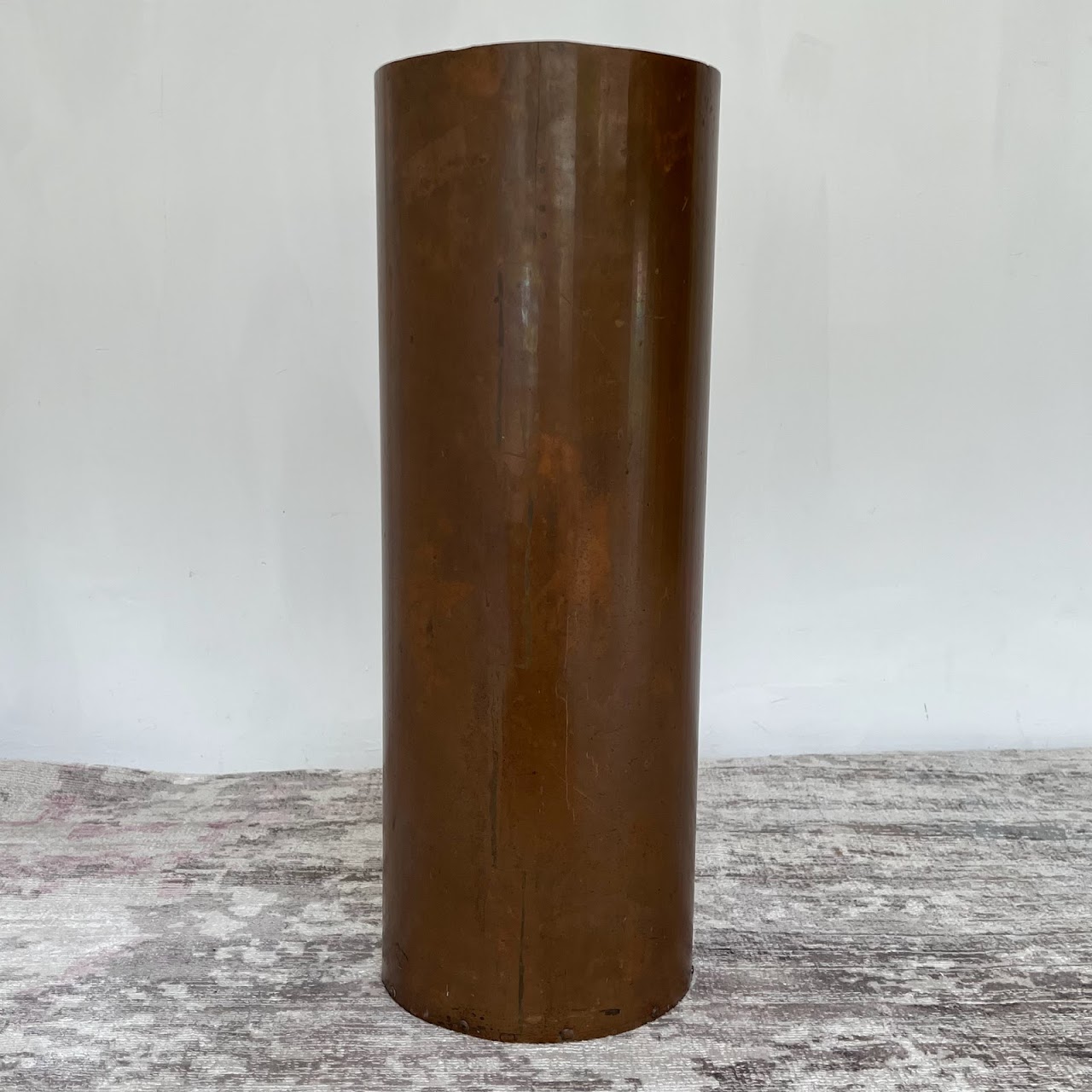 Copper Cylinder Large Vintage Vessel