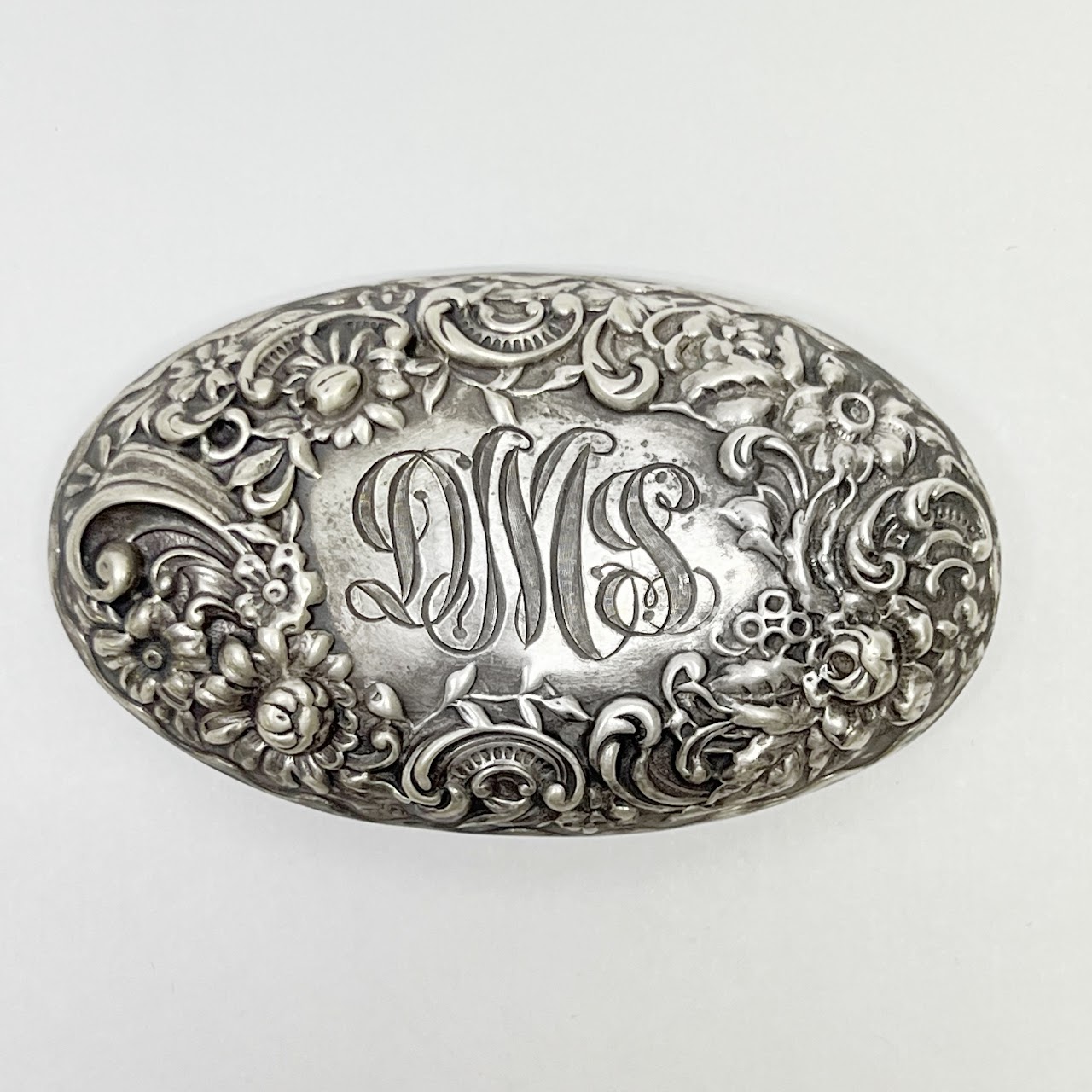 Sterling Silver Pair Of Monogrammed Belt Buckles