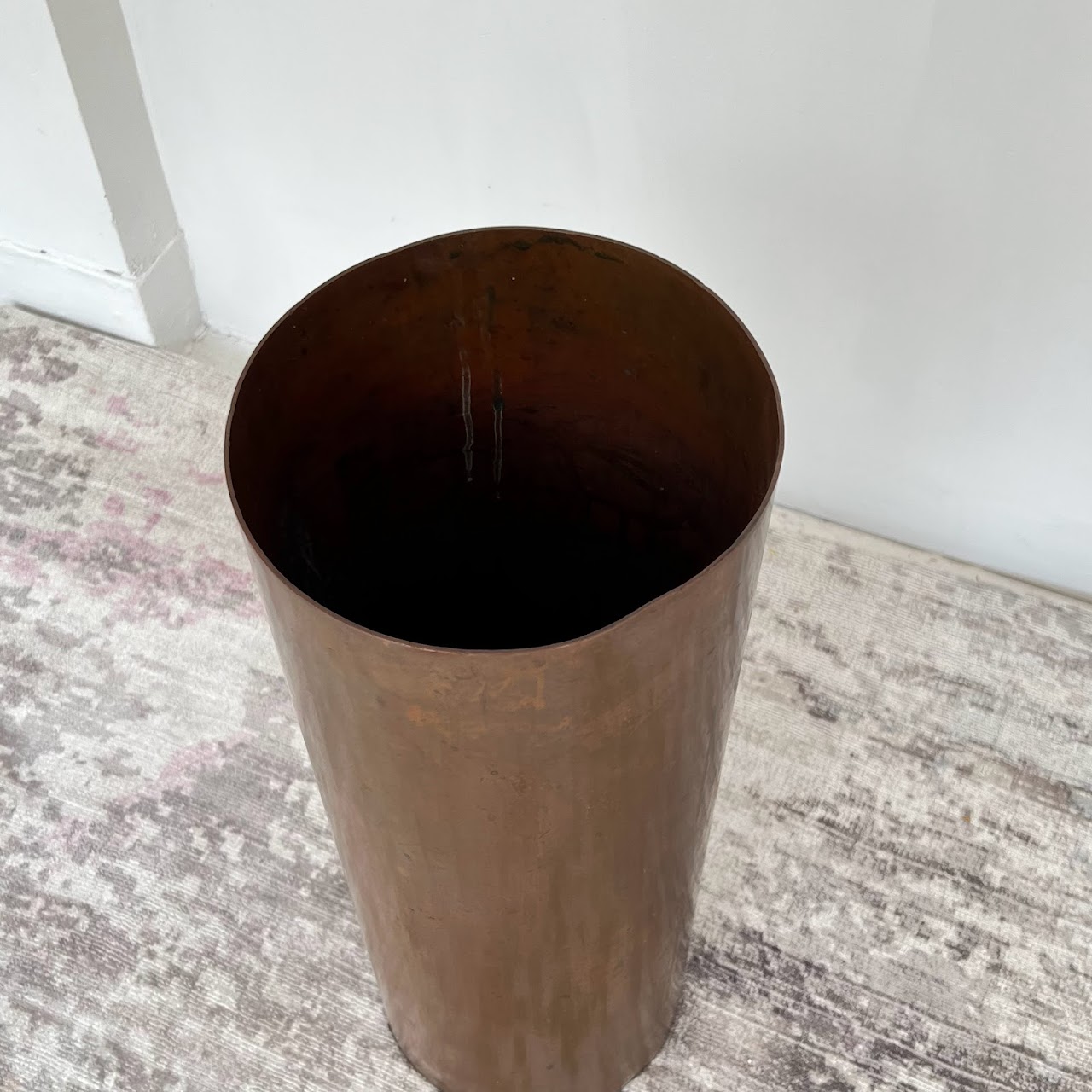 Copper Cylinder Large Vintage Vessel