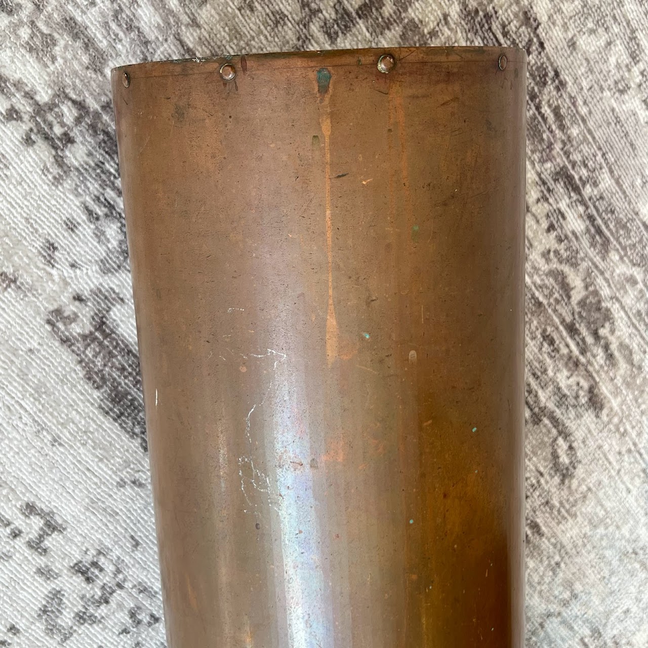 Copper Cylinder Large Vintage Vessel