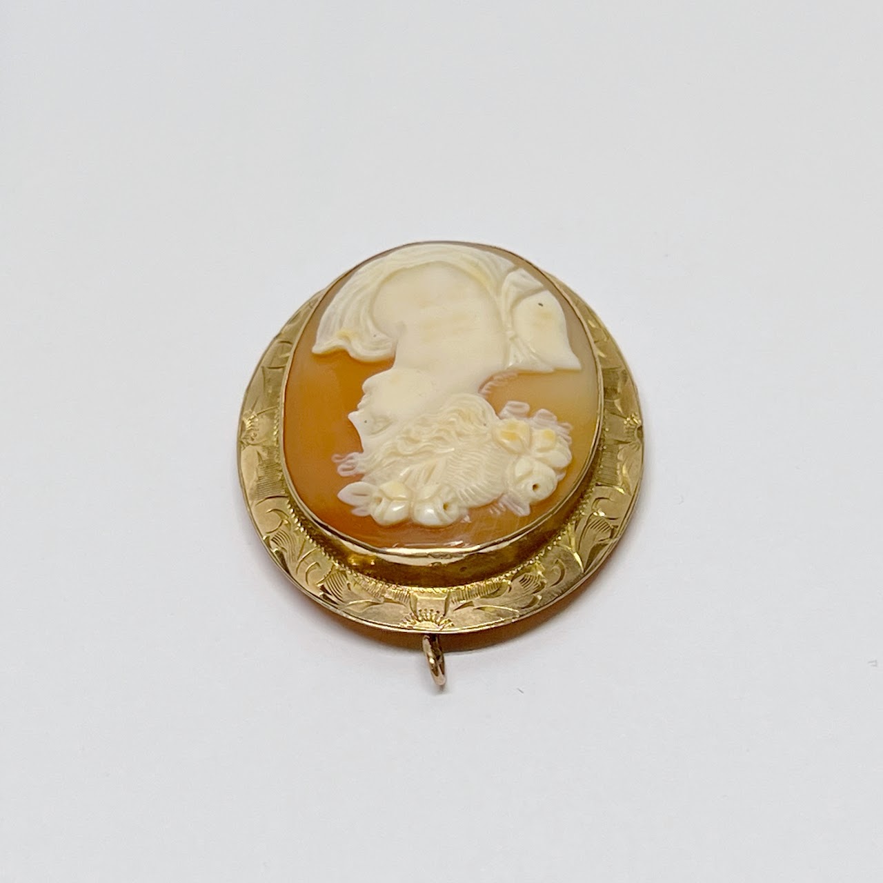 10K Gold Cameo Convertible Pendant