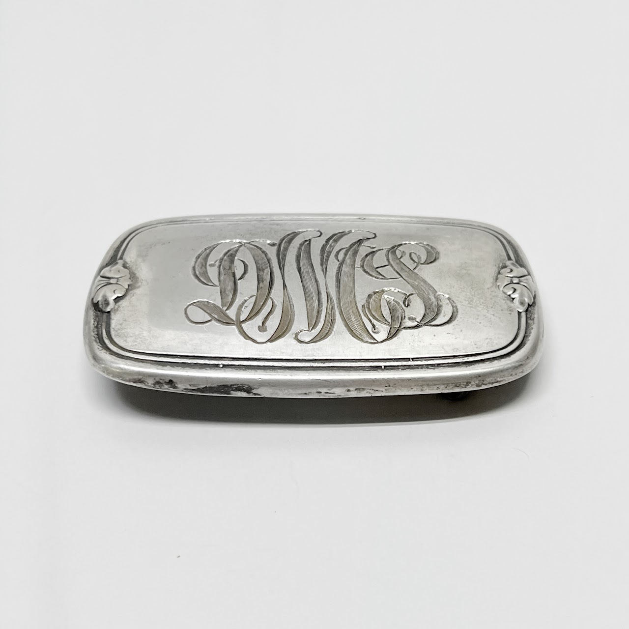 Sterling Silver Pair Of Monogrammed Belt Buckles