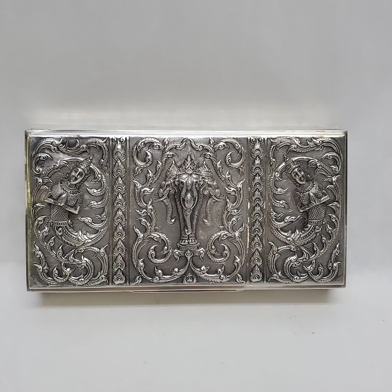 Sterling Silver Wood Lined Decorative Box