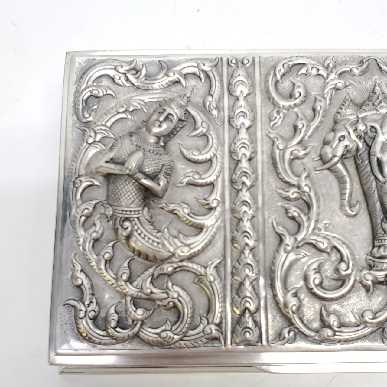 Sterling Silver Wood Lined Decorative Box