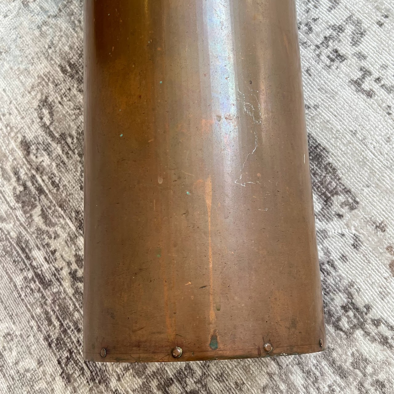 Copper Cylinder Large Vintage Vessel