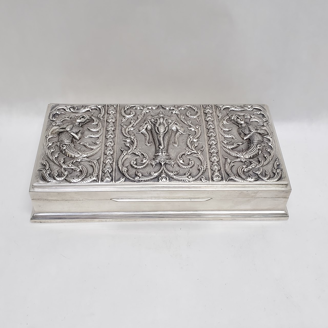 Sterling Silver Wood Lined Decorative Box