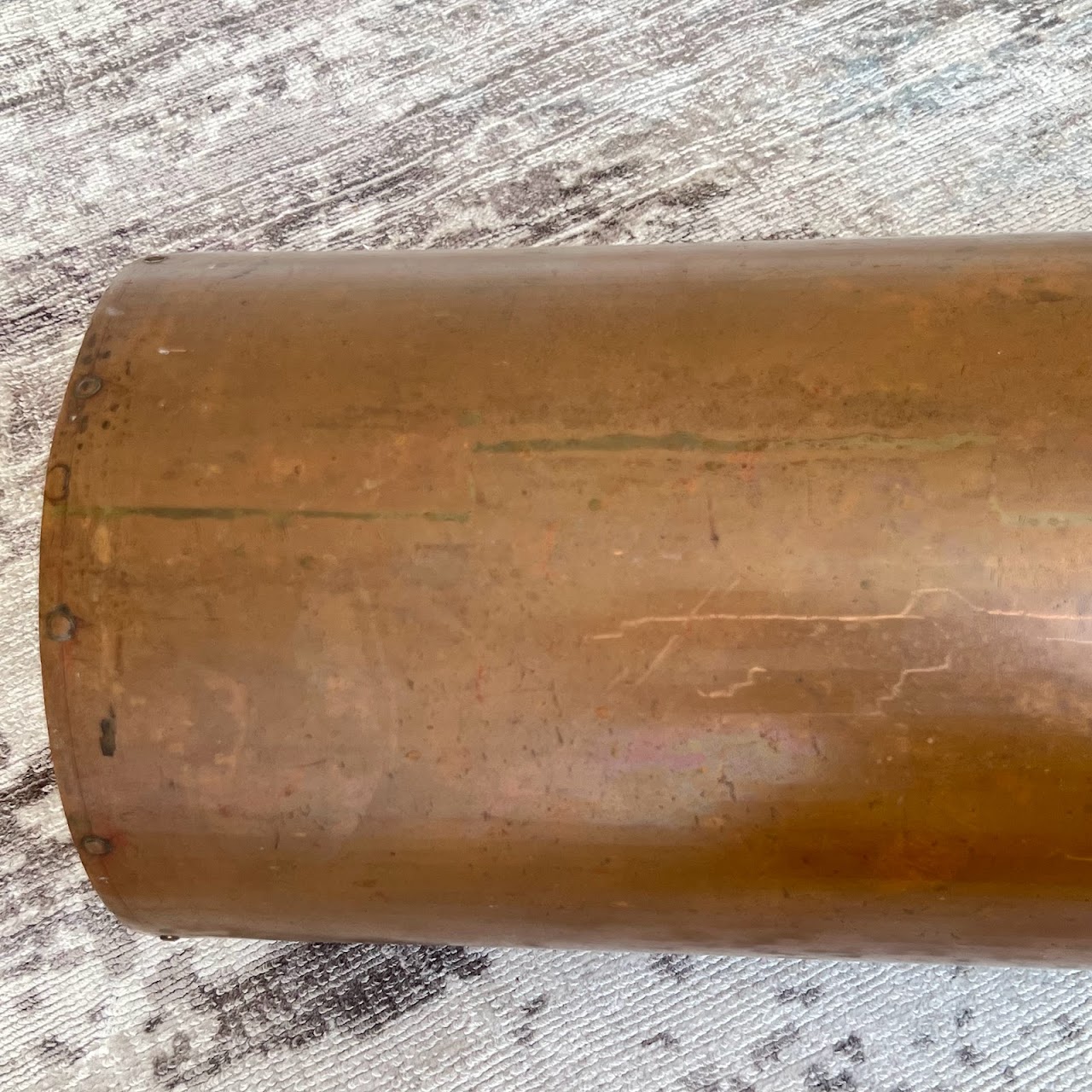 Copper Cylinder Large Vintage Vessel