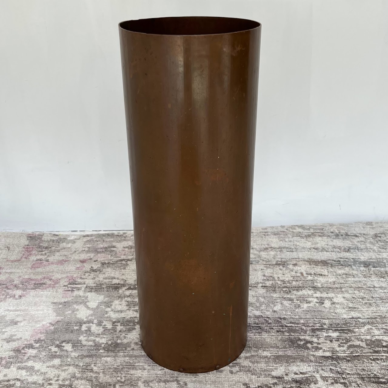 Copper Cylinder Large Vintage Vessel