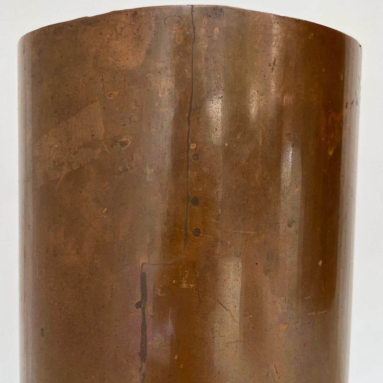 Copper Cylinder Large Vintage Vessel