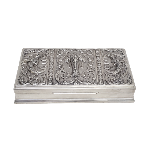 Sterling Silver Wood Lined Decorative Box